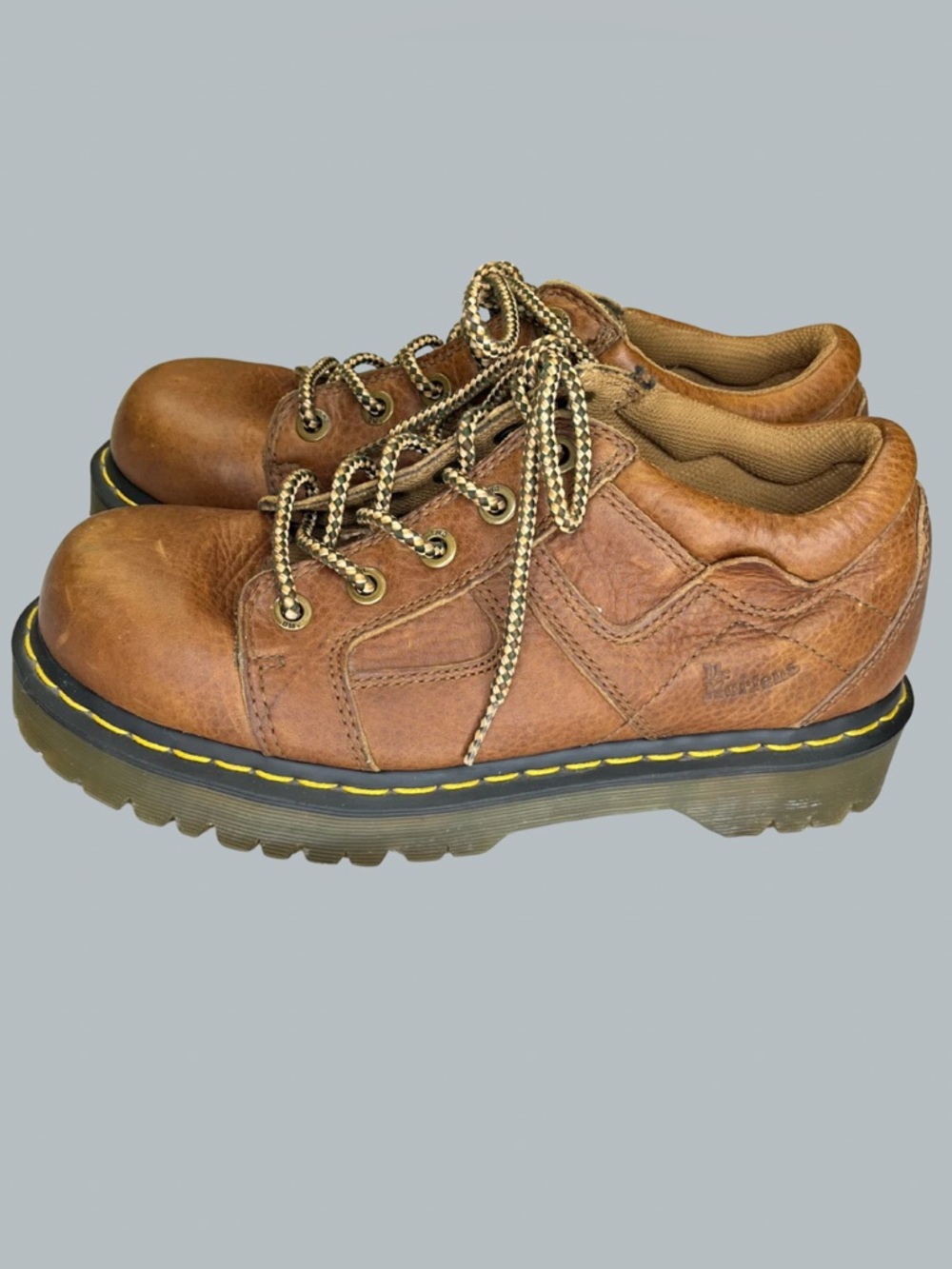 Dr Martens 9B08 Brown Leather Lug Sole Shoes Y2K Men’s 8 Women’s 9